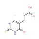 3-(2-mercapto-4-methyl-6-oxo-1,6-dihydropyrimidin-5-yl)propanoic acid - chemical structure image