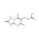 3-(2-mercapto-5,7-dimethyl[1,2,4]triazolo[1,5-a]pyrimidin-6-yl)propanoic acid - chemical structure image