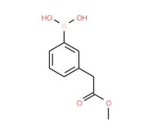 3-(2-Methoxy-2-oxoethyl)phenylboronic acid (CAS 643094-11-5) - chemical structure image