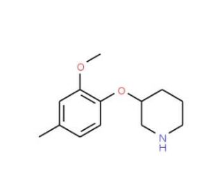 3-(2-Methoxy-4-methylphenoxy)piperidine - chemical structure image