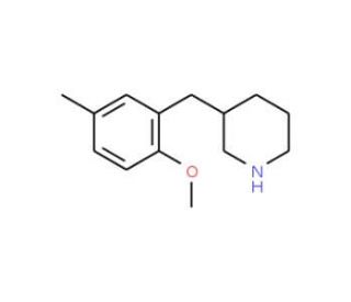 3-(2-Methoxy-5-methyl-benzyl)-piperidine (CAS 955315-16-9) - chemical structure image