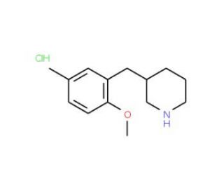3-(2-Methoxy-5-methyl-benzyl)-piperidine hydrochloride (CAS 1171173-82-2) - chemical structure image
