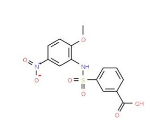 3-(2-Methoxy-5-nitro-phenylsulfamoyl)-benzoic acid - chemical structure image