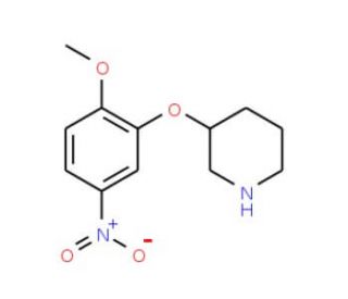 3-(2-Methoxy-5-nitrophenoxy)piperidine (CAS 946759-48-4) - chemical structure image