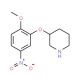 3-(2-Methoxy-5-nitrophenoxy)piperidine (CAS 946759-48-4) - chemical structure image