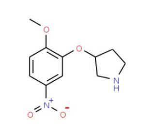 3-(2-Methoxy-5-nitrophenoxy)pyrrolidine - chemical structure image