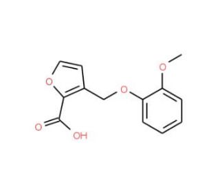 3-(2-Methoxy-phenoxymethyl)-furan-2-carboxylic acid - chemical structure image