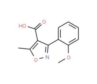 3-(2-Methoxy-phenyl)-5-methyl-isoxazole-4-carboxylic acid (CAS 93041-44-2) - chemical structure image