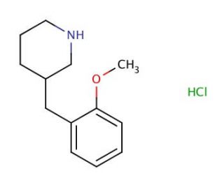 3-(2-Methoxybenzyl)piperidine hydrochloride (CAS 625454-22-0) - chemical structure image