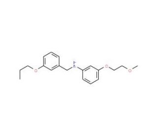 3-(2-Methoxyethoxy)-N-(3-propoxybenzyl)aniline - chemical structure image