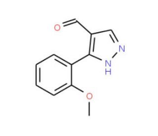 3-(2-Methoxyphenyl)-1H-pyrazole-4-carbaldehyde - chemical structure image