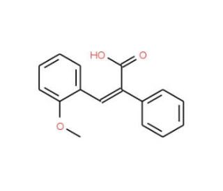 3-(2-Methoxyphenyl)-2-phenylacrylic acid (CAS 20890-72-6) - chemical structure image