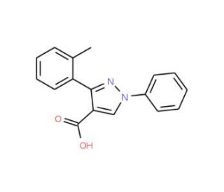3-(2-methylphenyl)-1-phenyl-1H-pyrazole-4-carboxylic acid - chemical structure image