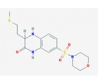 3-[2-(methylthio)ethyl]-7-(morpholin-4-ylsulfonyl)-3,4-dihydroquinoxalin-2(1H)-one - chemical structure image