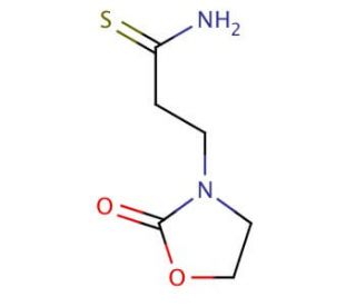 3-(2-oxo-1,3-oxazolidin-3-yl)propanethioamide - chemical structure image