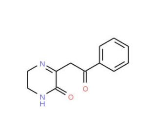 3-(2-oxo-2-phenylethyl)-5,6-dihydropyrazin-2(1H)-one (CAS 1821-59-6) - chemical structure image