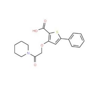 3-[2-oxo-2-(piperidin-1-yl)ethoxy]-5-phenylthiophene-2-carboxylic acid - chemical structure image