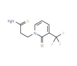 3-[2-Oxo-3-(trifluoromethyl)pyridin-1(2H)-yl]propanethioamide (CAS 265314-18-9) - chemical structure image