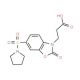 3-[2-oxo-6-(pyrrolidin-1-ylsulfonyl)-1,3-benzoxazol-3(2H)-yl]propanoic acid - chemical structure image