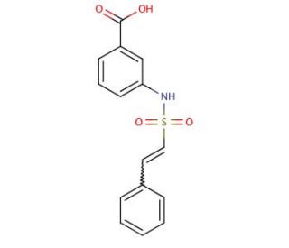 3-(2-Phenyl-ethenesulfonylamino)-benzoic acid - chemical structure image