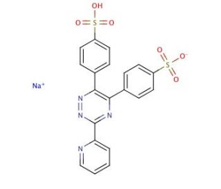 3-(2-Pyridyl)-5,6-diphenyl-1,2,4-triazine-4&prime;,4&prime;&prime;-disulfonic acid sodium salt (CAS 69898-45-9) - chemical structure image