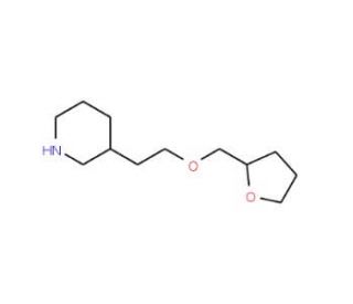 3-[2-(Tetrahydro-2-furanylmethoxy)ethyl]piperidine - chemical structure image