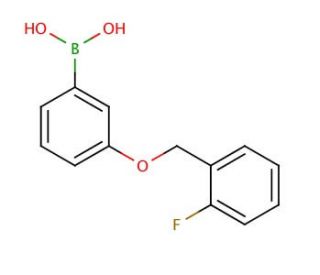 3-(2&prime;-Fluorobenzyloxy)phenylboronic acid (CAS 849062-13-1) - chemical structure image