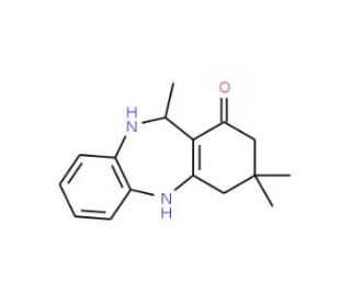 3,3,11-trimethyl-2,3,4,5,10,11-hexahydro-1H-dibenzo[b,e][1,4]diazepin-1-one - chemical structure image