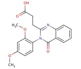 3-[3-(2,4-Dimethoxy-phenyl)-4-oxo-3,4-dihydro-quinazolin-2-yl]-propionic acid - chemical structure image