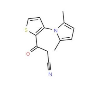 3-[3-(2,5-Dimethyl-1H-pyrrol-1-yl)-2-thienyl]-3-oxopropanenitrile - chemical structure image