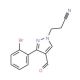 3-[3-(2-bromophenyl)-4-formyl-1H-pyrazol-1-yl]propanenitrile - chemical structure image