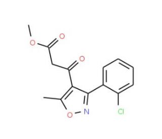 3-[3-(2-Chloro-phenyl)-5-methyl-isoxazol-4-yl]-3-oxo-propionic acid methyl ester - chemical structure image