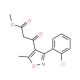 3-[3-(2-Chloro-phenyl)-5-methyl-isoxazol-4-yl]-3-oxo-propionic acid methyl ester - chemical structure image