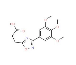 3-[3-(3,4,5-Trimethoxy-phenyl)-[1,2,4]oxadiazol-5-yl]-propionic acid - chemical structure image