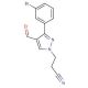 3-[3-(3-bromophenyl)-4-formyl-1H-pyrazol-1-yl]propanenitrile - chemical structure image