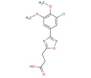 3-[3-(3-chloro-4,5-dimethoxyphenyl)-1,2,4-oxadiazol-5-yl]propanoic acid - chemical structure image