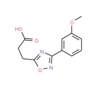 3-[3-(3-Methoxy-phenyl)-[1,2,4]oxadiazol-5-yl]-propionic acid - chemical structure image