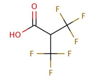 3,3,3-Trifluoro-2-(trifluoromethyl)propionic acid (CAS 564-10-3) - chemical structure image
