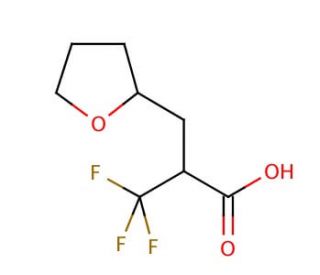 3,3,3-Trifluoro-3-[(2-tetrahydrofuranyl)methyl]propionic acid (CAS 480438-81-1) - chemical structure image