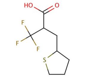 3,3,3-Trifluoro-3-[(2-tetrahydrothienyl)methyl)propionic acid (CAS 480438-83-3) - chemical structure image