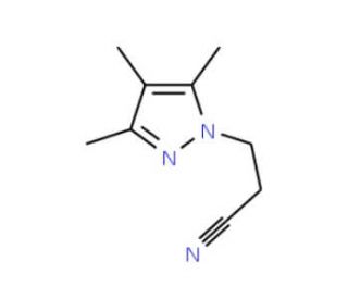 3-(3,4,5-Trimethyl-1H-pyrazol-1-yl)propanenitrile - chemical structure image