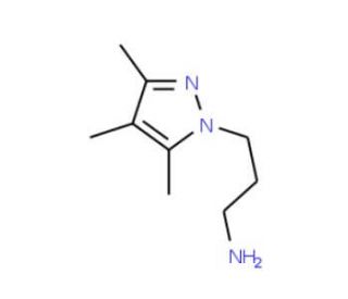 [3-(3,4,5-trimethyl-1H-pyrazol-1-yl)propyl]amine (CAS 69980-77-4) - chemical structure image