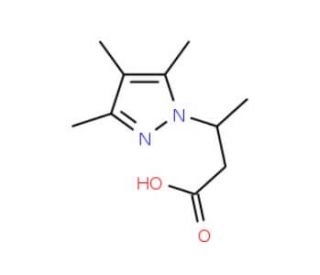 3-(3,4,5-Trimethyl-pyrazol-1-yl)-butyric acid - chemical structure image