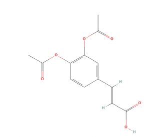 3-[3,4-Bis(acetyloxy)phenyl]-2-propenoic Acid (CAS 88623-81-8) - chemical structure image