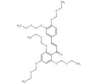 3-[3,4-Bis(ethoxymethoxy)phenyl]-1-[2,4,6-tris(ethoxymethoxy)phenyl]-2-propen-1-one (CAS 1076199-13-7) - chemical structure i