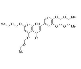3-[3,4-Bis(ethoxymethoxy)phenyl]-1-[2-hydroxy-4,6-bis(ethoxymethoxy)phenyl]-2-propen-1-one (CAS 1076199-11-5) - chemical stru