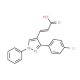 3-[3-(4-Chloro-phenyl)-1-phenyl-1H-pyrazol-4-yl]-acrylic acid (CAS 55432-14-9) - chemical structure image