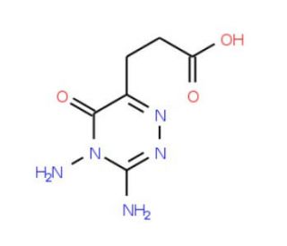 3-(3,4-diamino-5-oxo-4,5-dihydro-1,2,4-triazin-6-yl)propanoic acid - chemical structure image