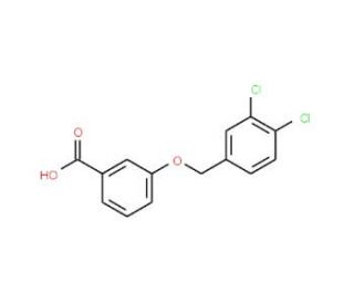 3-[(3,4-Dichlorobenzyl)oxy]benzoic acid (CAS 148255-31-6) - chemical structure image
