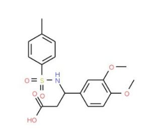 3-(3,4-Dimethoxyphenyl)-3-{[(4-methyl-phenyl)sulfonyl]amino}propanoic acid - chemical structure image